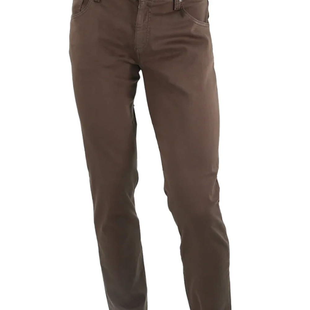 Men's ALBERTO Luxury Jeans | Size 36W 34L | STONE Stretch Colored Denim Tobacco